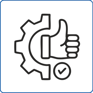 Иконка шестерни с пальцем вверх